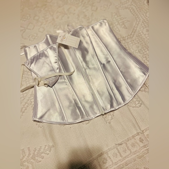 Nwt White Plus size Corset and Thong set - Picture 1 of 4